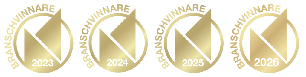 Branschvinnare 4 år i rad